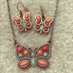 Brighton Butterfly Necklace and Earring Set
